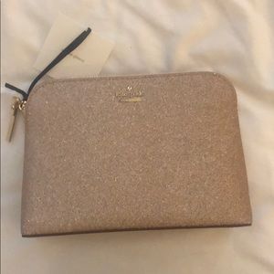 Kate Spade makeup case , pink sparkle